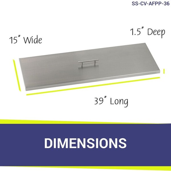 39 Stainless Steel Cover Rectangular Drop-In Pan Cover